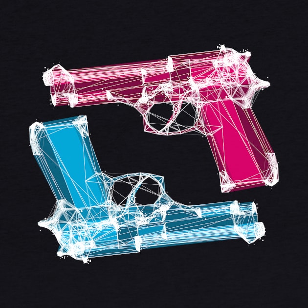 Red and Blue Guns by TONYSTUFF